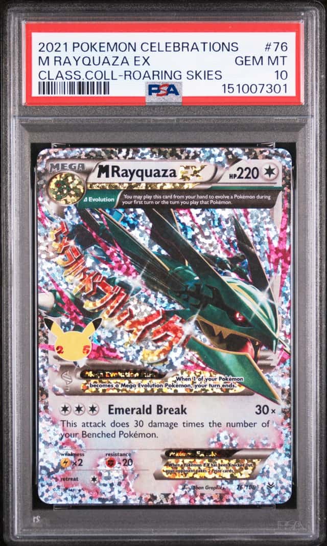 Pokemon 2021 M Rayquaza EX 76/108 Classics Celebrations GEM MINT PSA 10