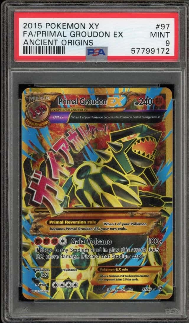 Pokemon Primal Groudon EX XY Ancient Origins Full Art 97/98 PSA 9 Mint