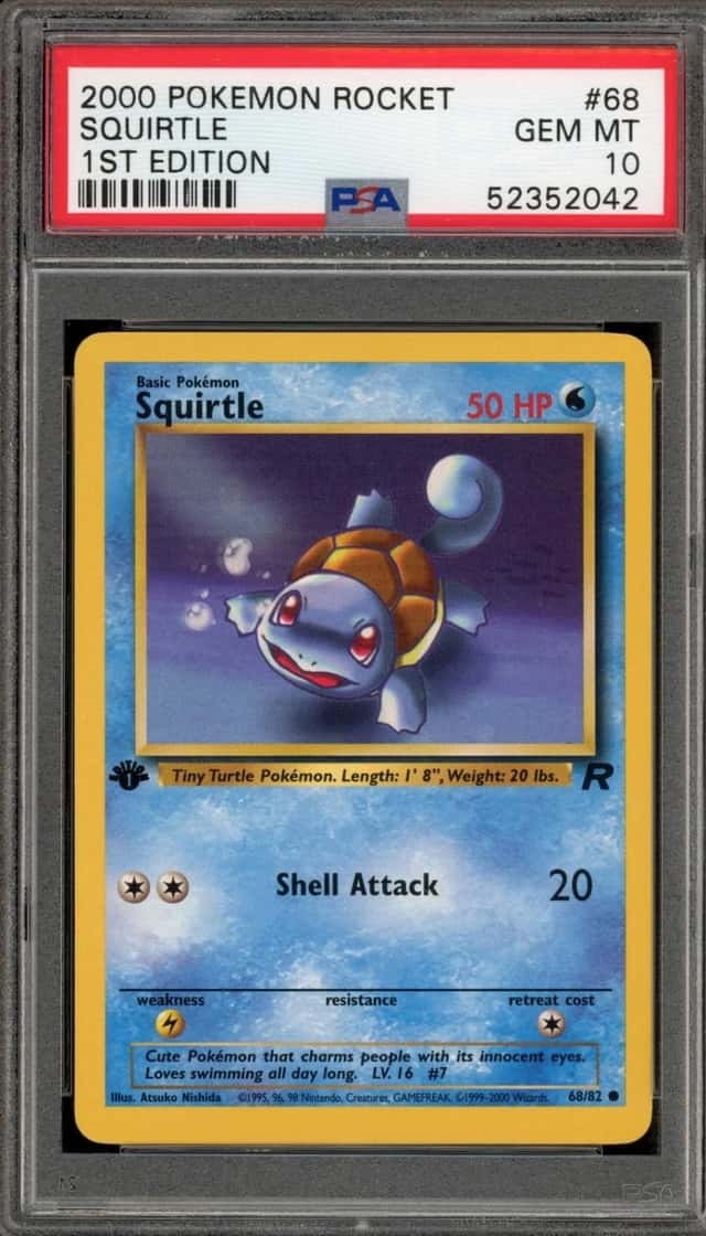 Pokemon Squirtle Team Rocket 68 1st Edition PSA 10 Gem Mint