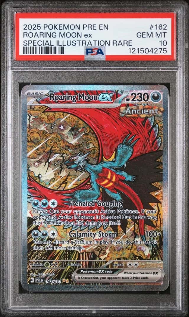 Pokemon Roaring Moon ex Prismatic Evolutions 162/131 SIR PSA 10 Gem Mint