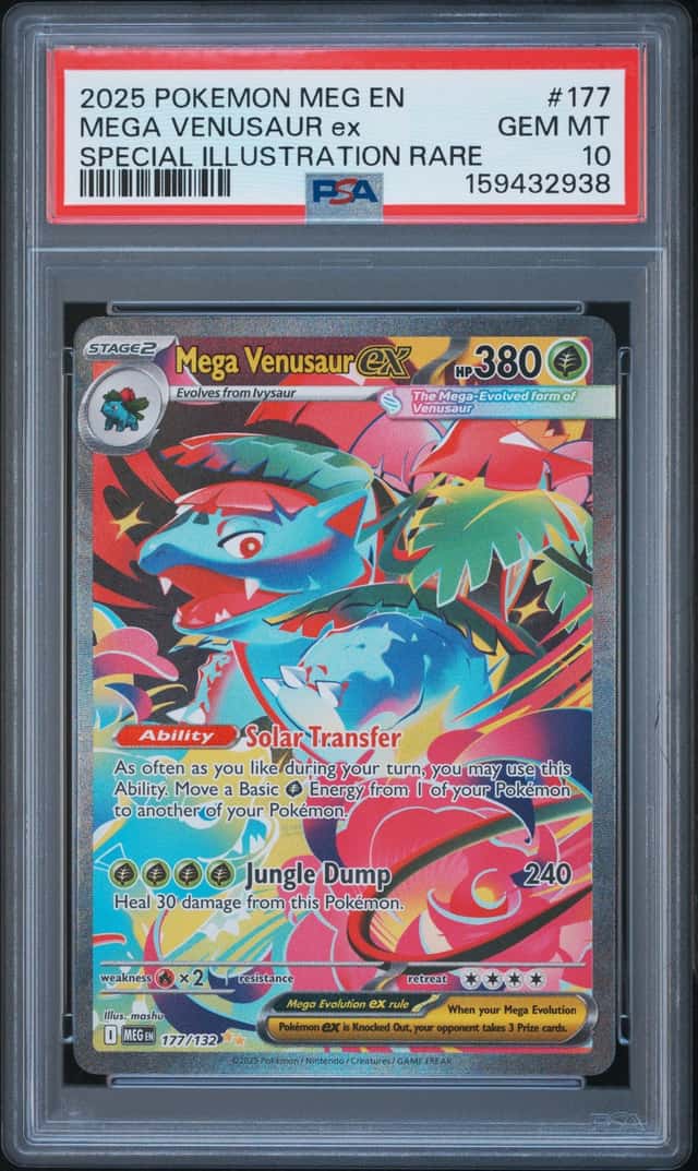 2025 Pokémon Mega Evolution Mega Venusaur ex #177 SIR PSA 10
