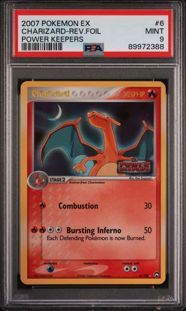 Pokemon EX Power Keepers Charizard Reverse Holo #6/108 PSA 9
