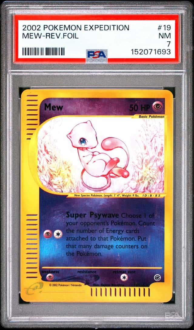 Pokemon Mew Reverse Holo Expedition 19/165 PSA 7