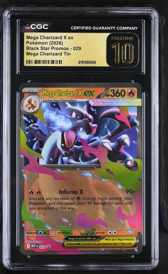 Pokemon Mega Charizard X EX #029 Black Star Promo Holo 2026 CGC Pristine 10 🔥