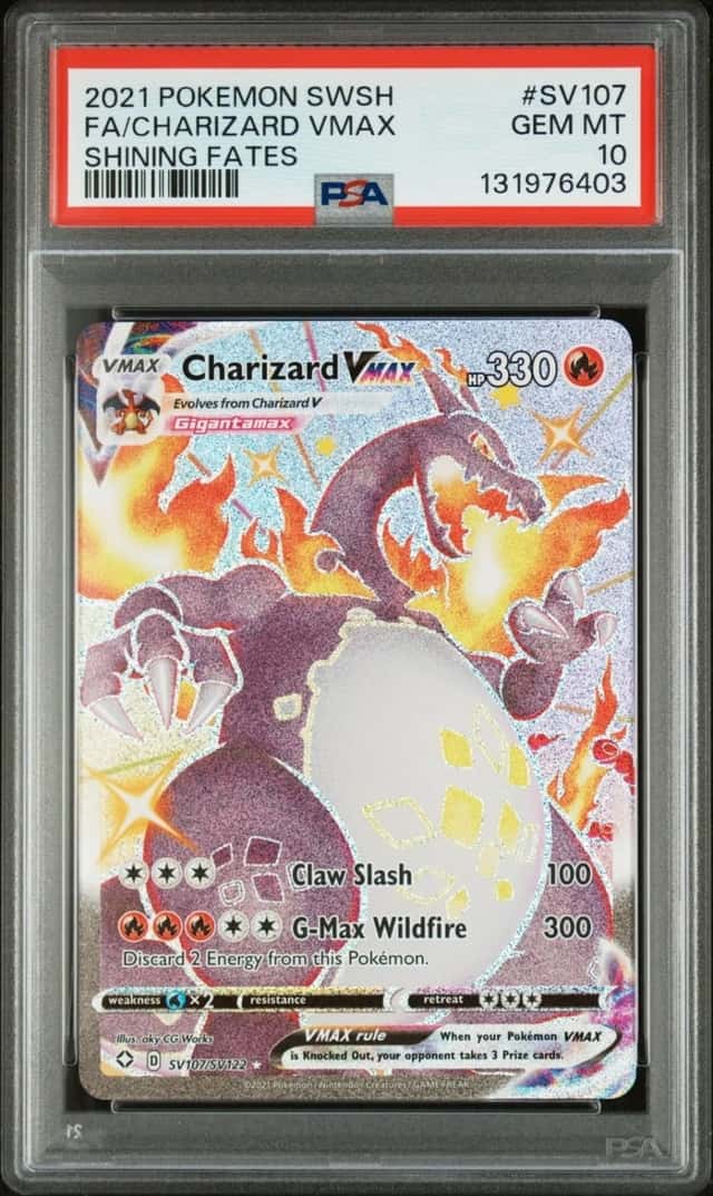 Charizard VMAX 2021 Pokemon Sword & Shield Shining Fates #SV107 🔥PSA 10🔥