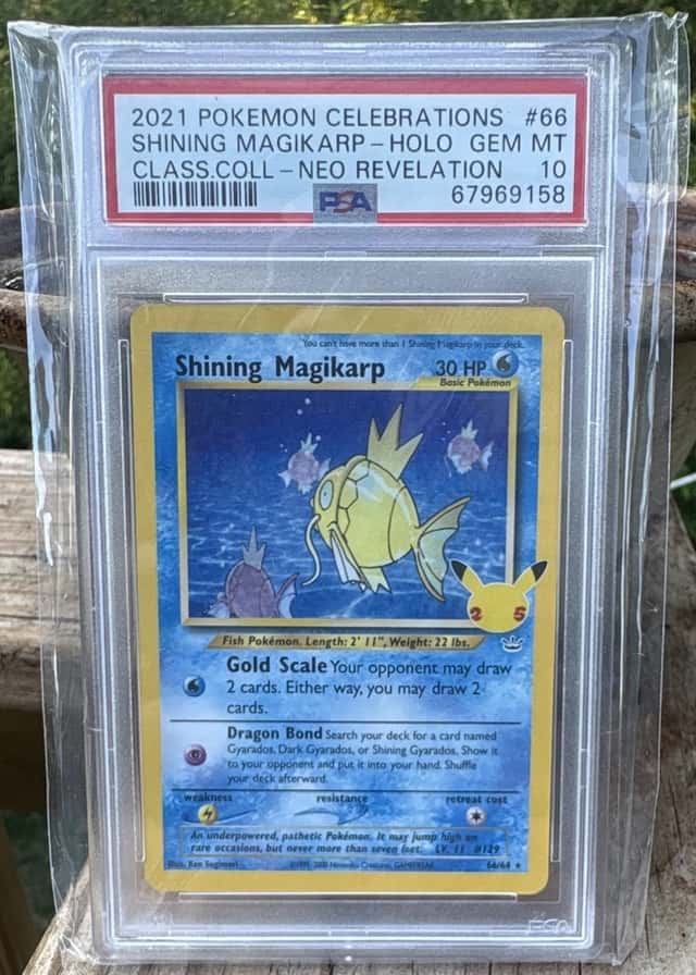 Pokemon Co. Shining Magikarp Holo Celebrations Classic 66/64 English PSA 10