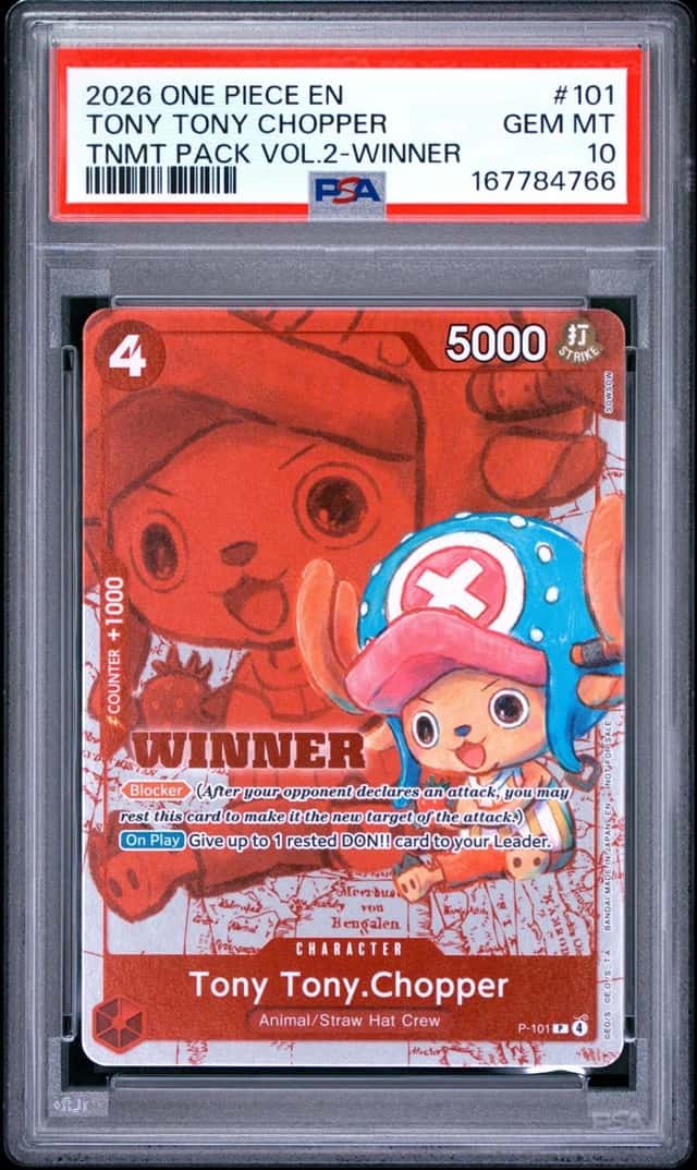 2026 ONE PIECE TOURNAMENT PACK VOL.2 WINNER #101 TONY TONY CHOPPER PSA 10