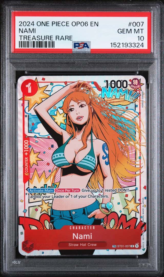 2024 One Piece OP06 En Treasure Rare #007 Nami PSA 10 GEM MINT