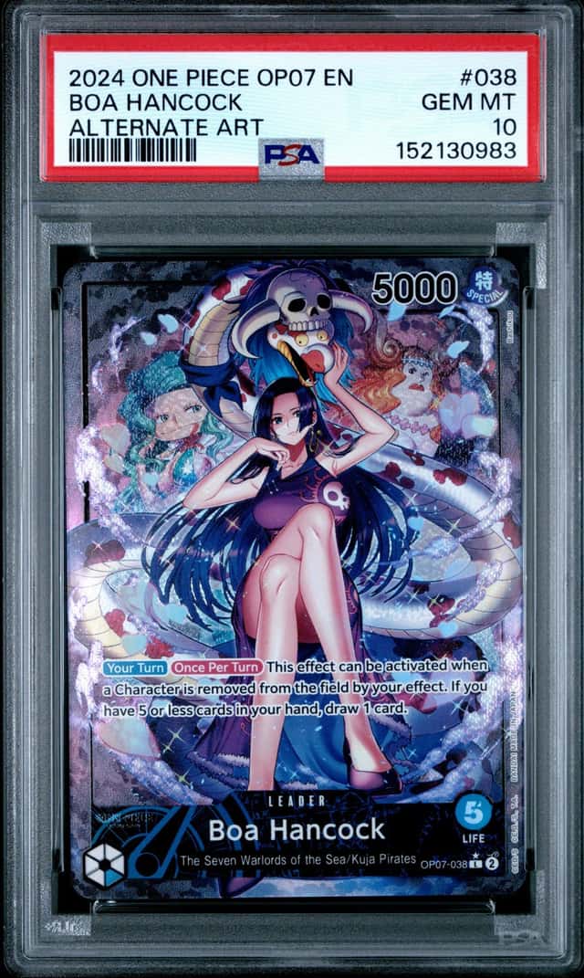2024 ONE PIECE BOA HANCOCK ALT ART OP07-500 YEARS IN THE FUTURE #038 PSA 10