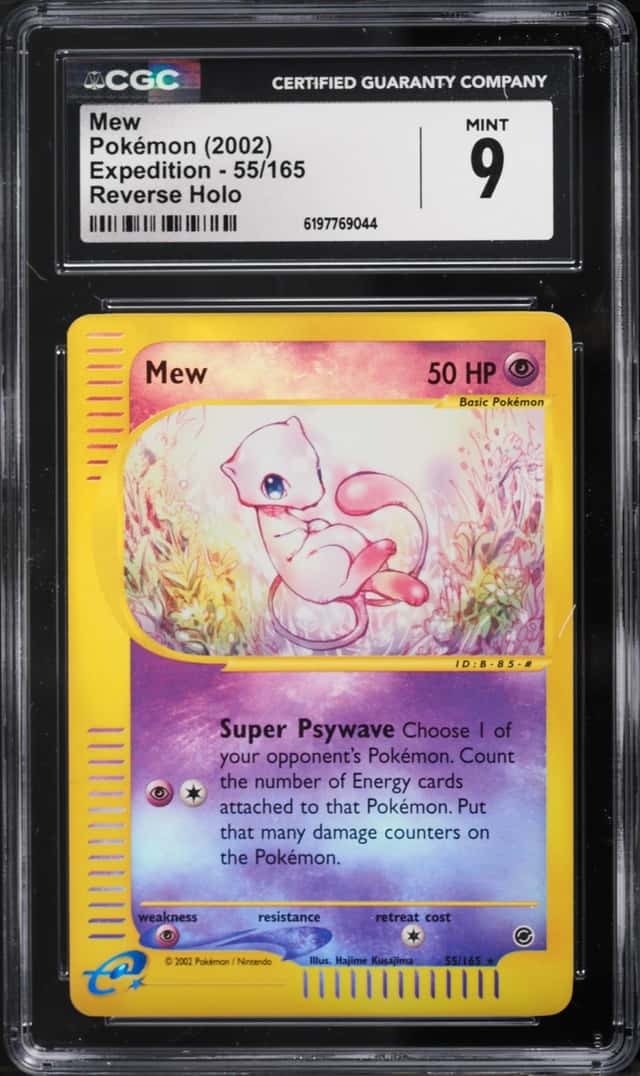2002 Pokemon Expedition Reverse Holo Mew #55 CGC 9 MINT