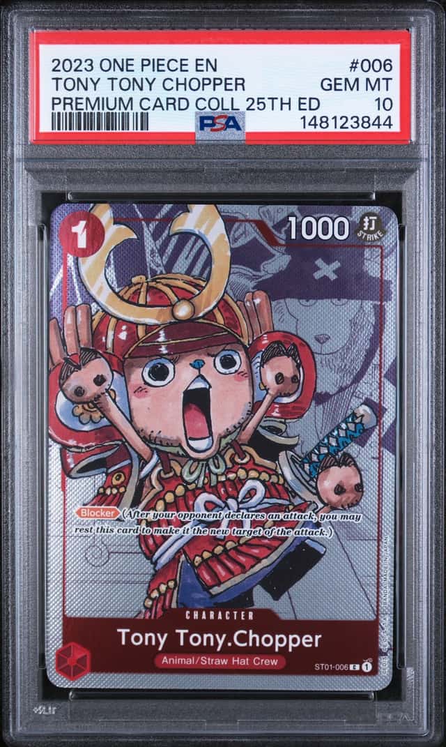 2023 One Piece Premium 25th Anniversary Manga Art Tony Tony Chopper #ST01-006 PSA 10 GEM MINT