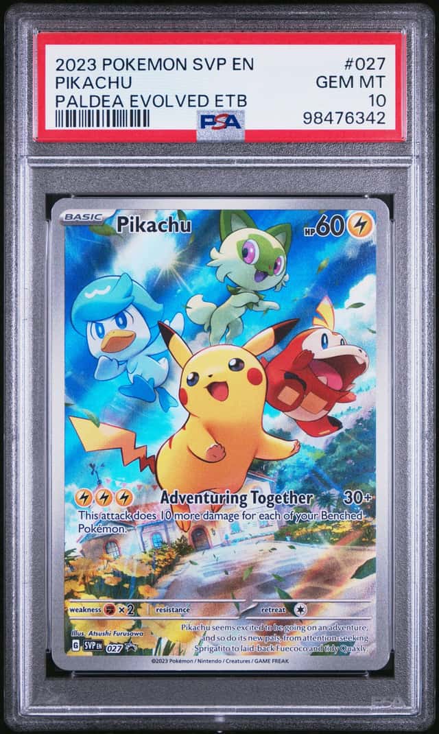 2023 Pokemon Scarlet & Violet Promo Paldea Evolved ETB Full Art Pikachu #27 PSA 10 GEM MINT