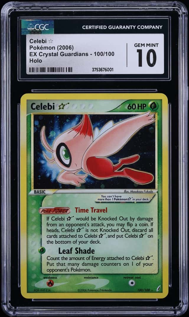 2006 Pokemon EX Crystal Guardians Holo Celebi Gold Star #100 CGC 10 GEM MINT