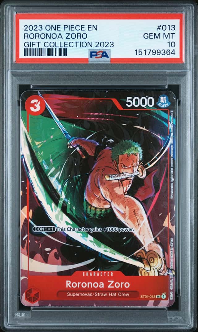 2023 One Piece Roronoa Zoro Gift Collection 2023 PSA 10 GEM MINT #ST01-013