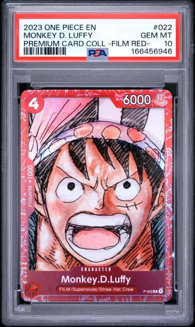 One Piece Monkey D Luffy Premium Card Coll Film Red #P-022 PSA 10 Gem Mint