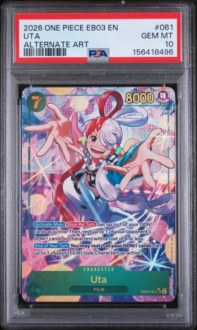 2026 ONE PIECE EB03-EXTRA BOOSTER HEROINES EDITION ALT ART #061 UTA PSA 10
