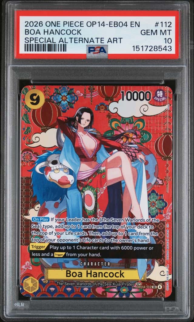Boa Hancock OP14-112 (SP) PSA 10 Alt Art Foil SR, The Azure Sea's Seven EN