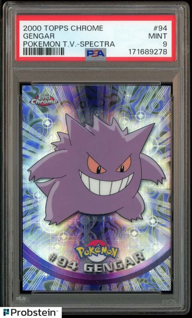 2000 Topps Chrome Pokemon TV Spectra #94 Gengar PSA 9 MINT