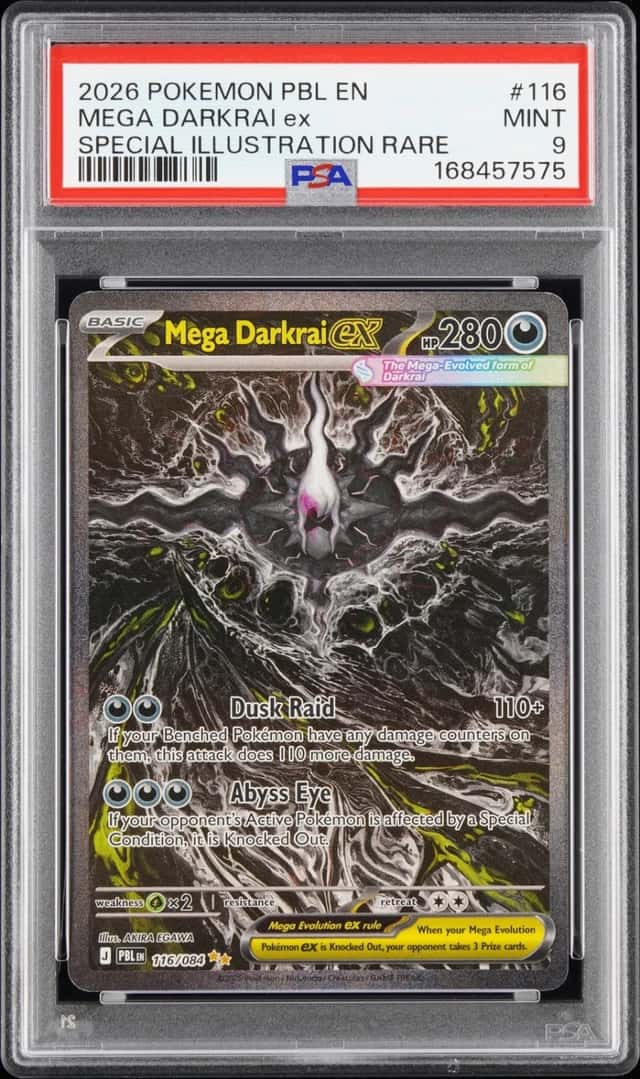 2026 POKEMON PBL EN-PITCH BLACK SPECIAL ILLUSTRATION RARE MEGA DARKRAI EX PSA 9