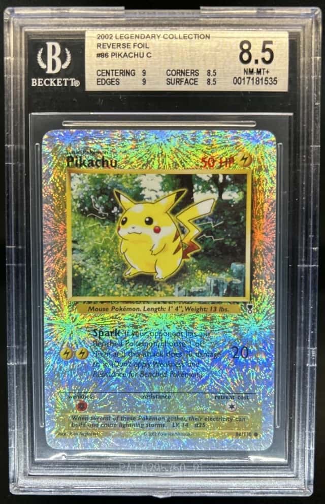 2002 Pokemon Legendary Pikachu Reverse Holo #86/110 BGS 8.5