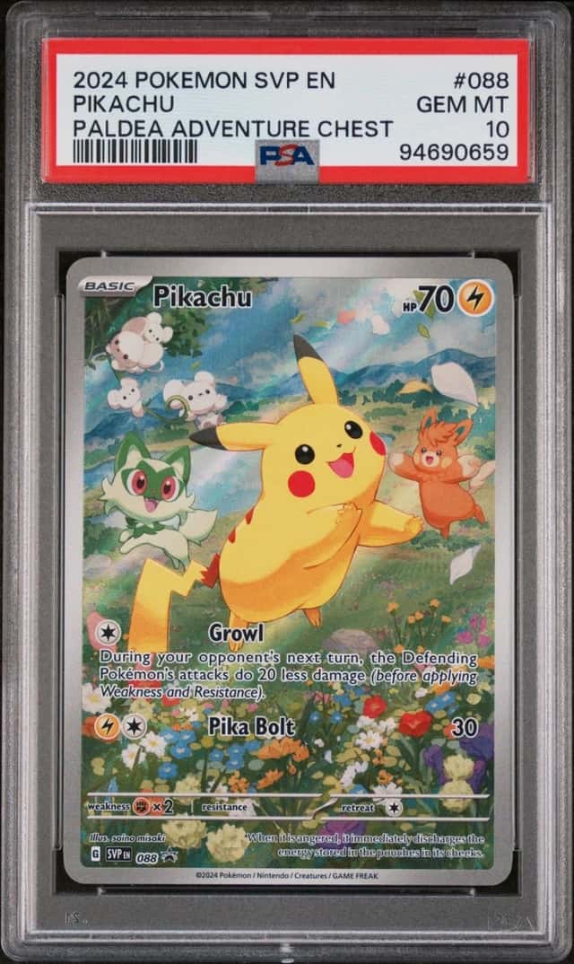 Pokemon Pikachu Sv Black Star Promo 088 Paldea Adventure Chest PSA 10 Gem Mint