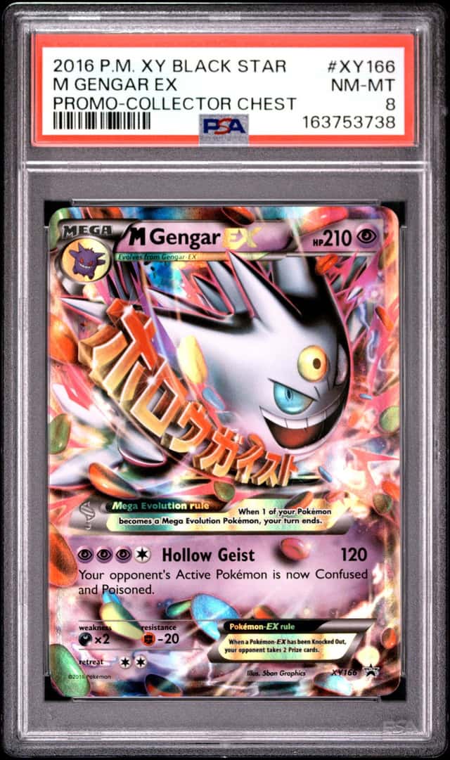 Pokemon M Gengar EX Black Star Promo XY166 Collector Chest PSA 8