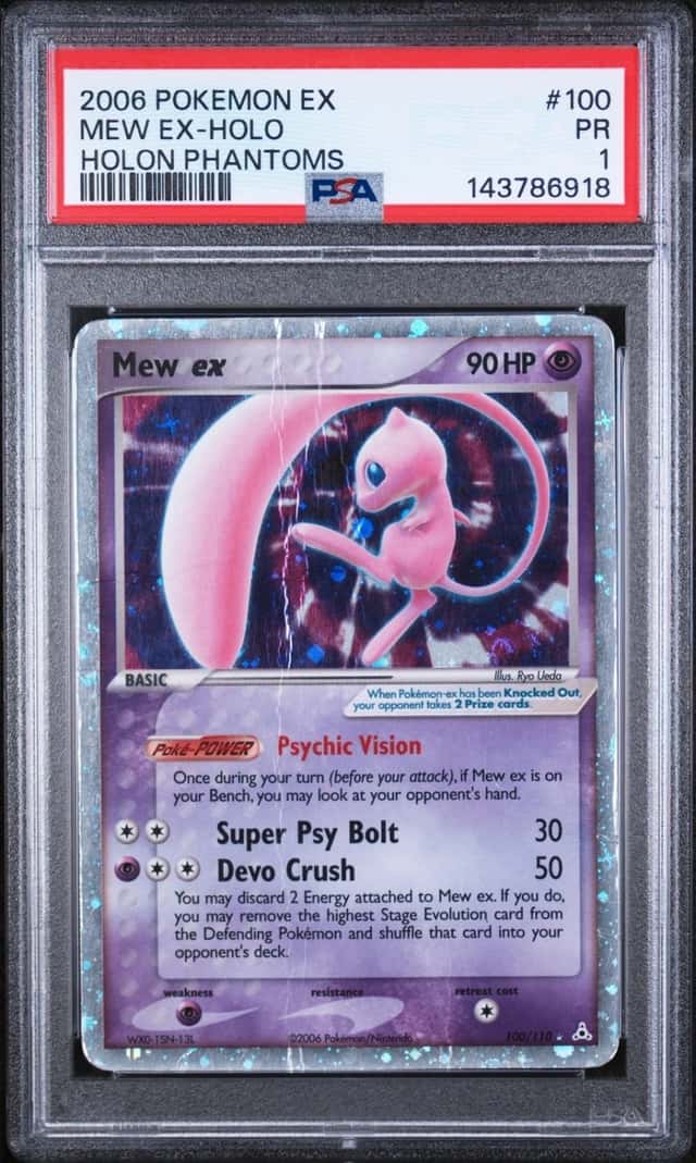 Pokemon Mew ex Holo EX Holon Phantoms 100/110 PSA 1