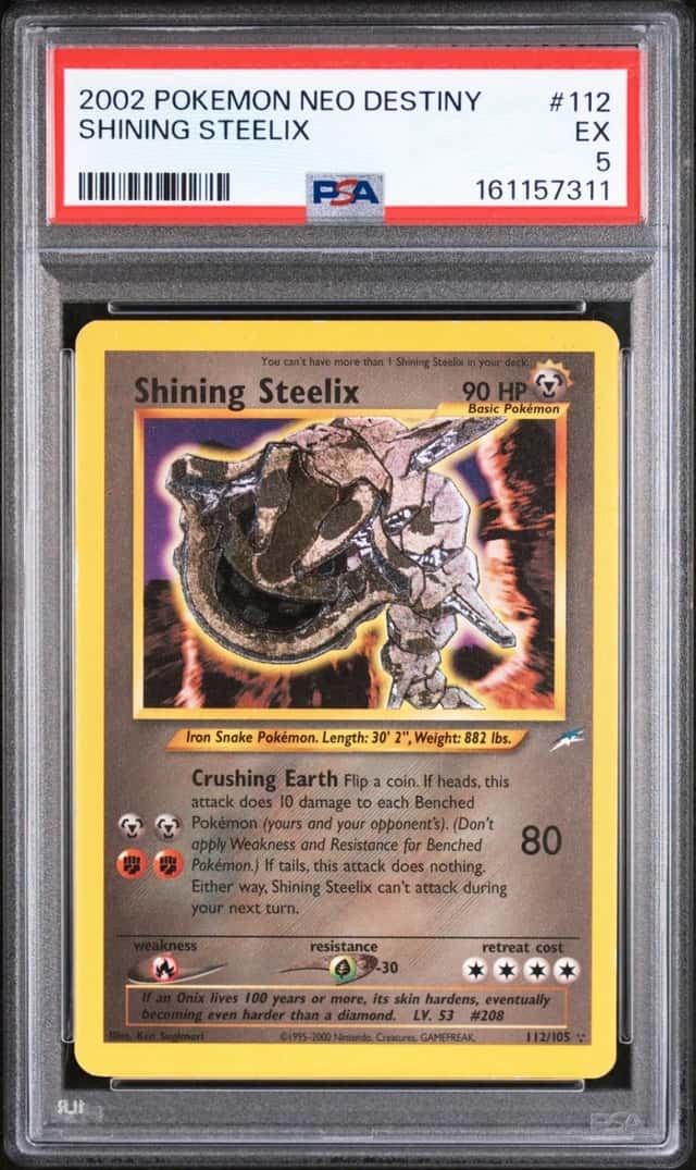 Pokemon Shining Steelix Neo Destiny Unlimited 112/105 PSA 5