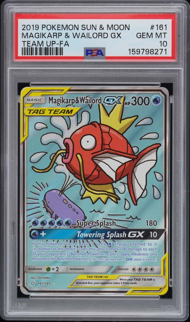 2019 Pokemon Sun & Moon Team Up Magikarp Wailord #161/181 PSA 10 GEM MINT