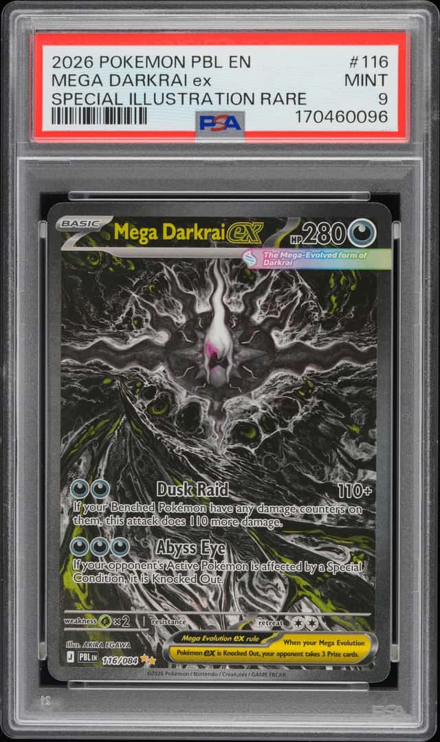 2026 POKEMON PBL EN-PITCH BLACK SPECIAL ILLUSTRATION RARE MEGA DARKRAI EX PSA 9