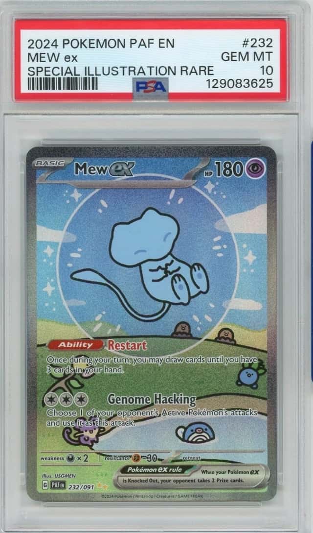 PSA GEM MINT 10 - SHINY BUBBLE MEW ex 232/091 SIR - PALDEAN FATES 2024