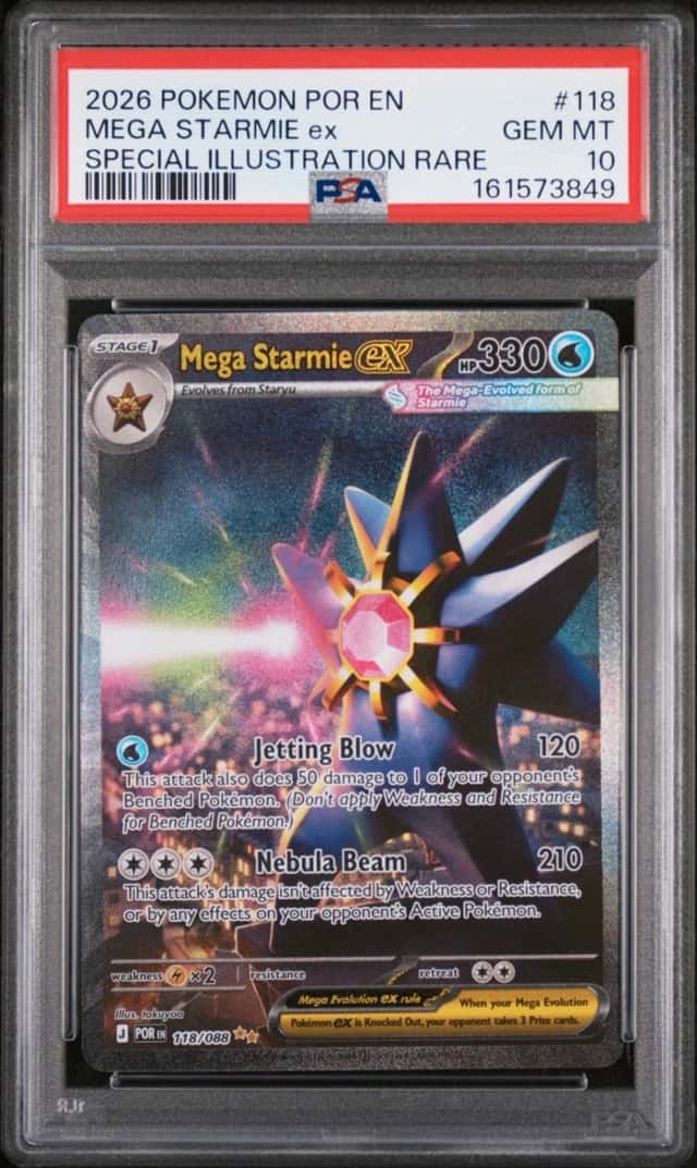 2026 POKEMON PERFECT ORDER SPECIAL ILLUSTRATION RARE MEGA STARMIE EX PSA 10