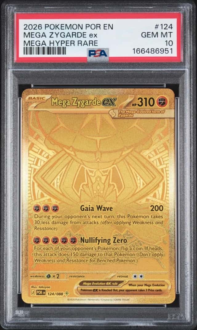 2026 POKEMON POR EN-PERFECT ORDER MEGA HYPER RARE #124 MEGA ZYGARDE EX PSA 10