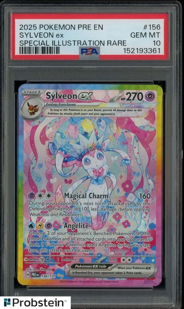 2025 Pokemon Pre En #156 Sylveon Ex Special Illustration Rare PSA 10 GEM MINT