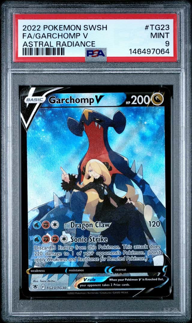 2022 POKEMON SWORD & SHIELD ASTRAL RADIANCE #TG23 FULL ART/GARCHOMP V PSA 9