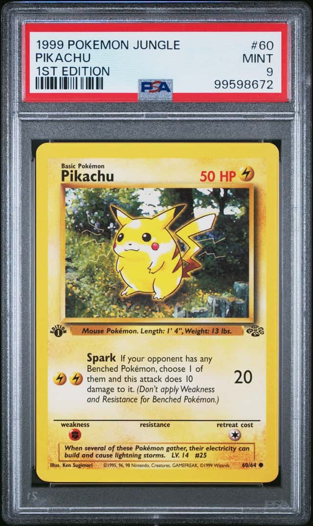 1999 POKEMON JUNGLE 1ST EDITION #60 PIKACHU PSA 9 