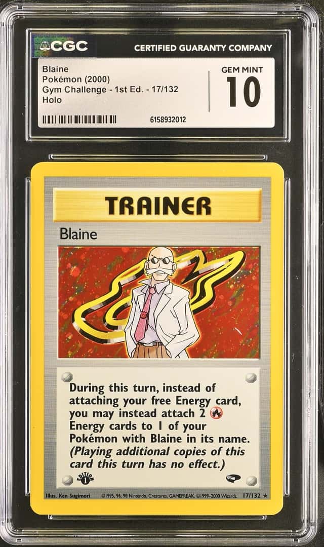 Pokémon Blaine 2000 Gym Challenge - 1st Ed. #17/132 Holo CGC 10