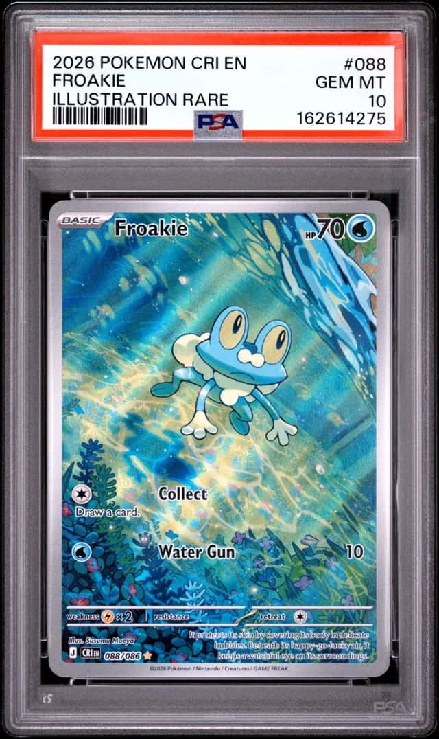 2026 POKEMON CRI EN-CHAOS RISING ILLUSTRATION RARE #088 FROAKIE PSA 10