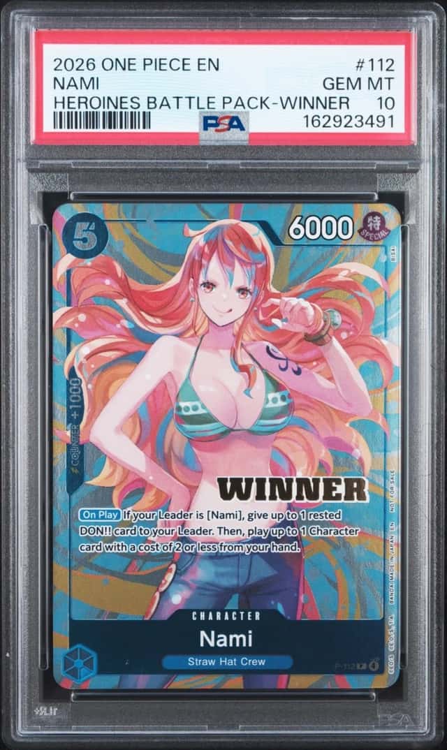 2026 ONE PIECE HEROINES BATTLE PACK WINNER #112 NAMI PSA 10