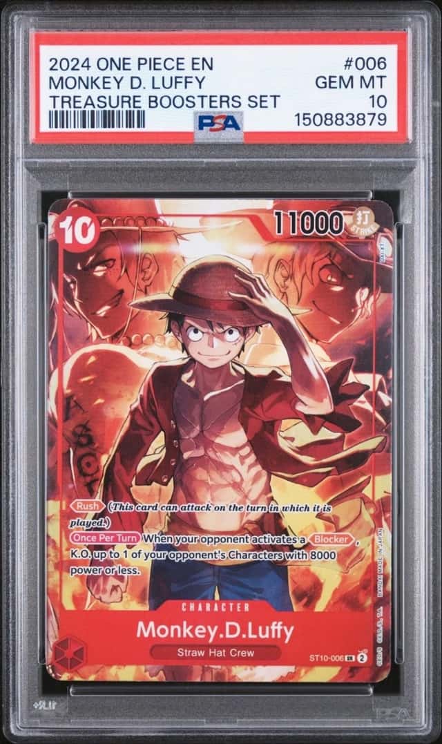 One Piece Monkey D Luffy Treasure Boosters ST10-006 PSA 10 Gem Mint