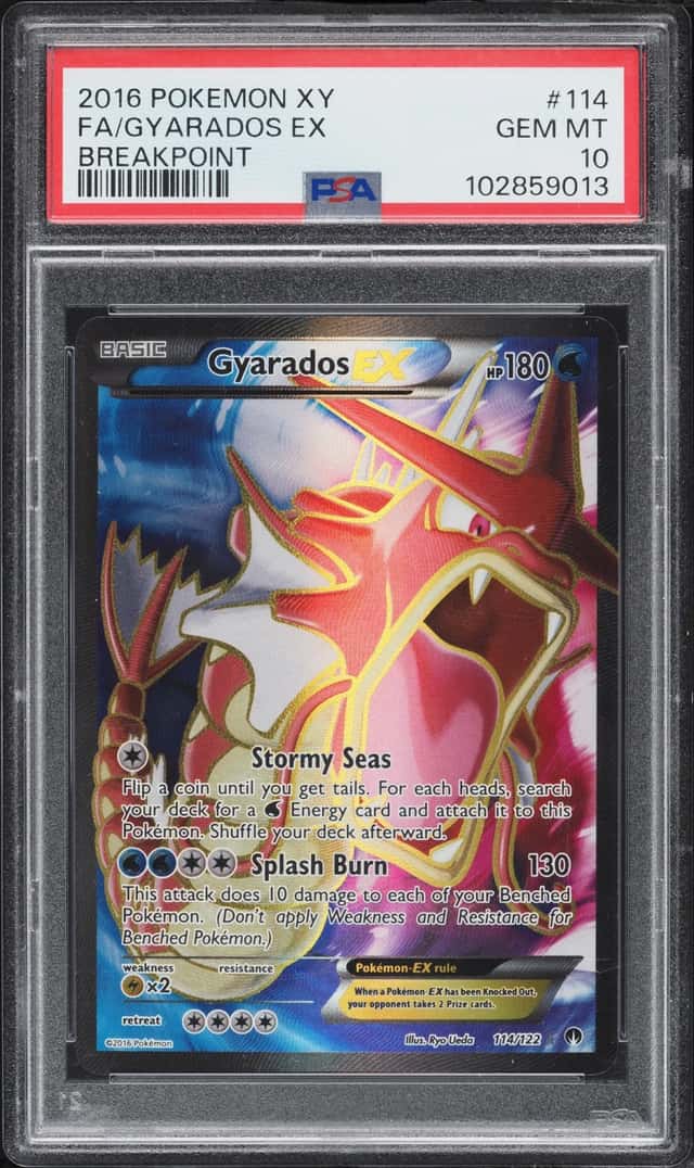 2016 Pokemon XY BREAKpoint Full Art Gyarados EX #114 PSA 10 GEM MINT