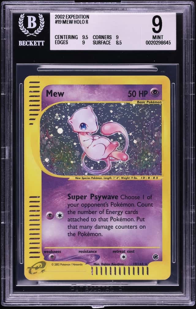 2002 Pokemon Expedition Holo Mew #19 BGS 9 MINT