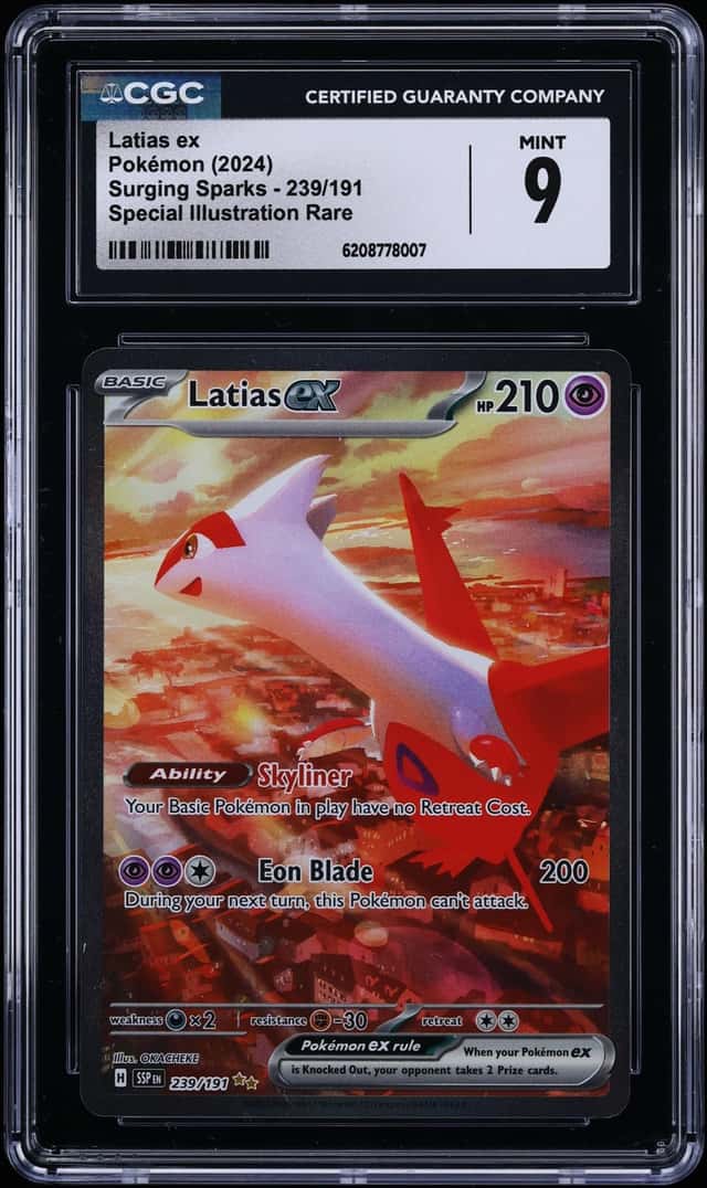 2024 Pokemon Scarlet & Violet Surging Sparks SIR Latias Ex #239 CGC 9 MINT
