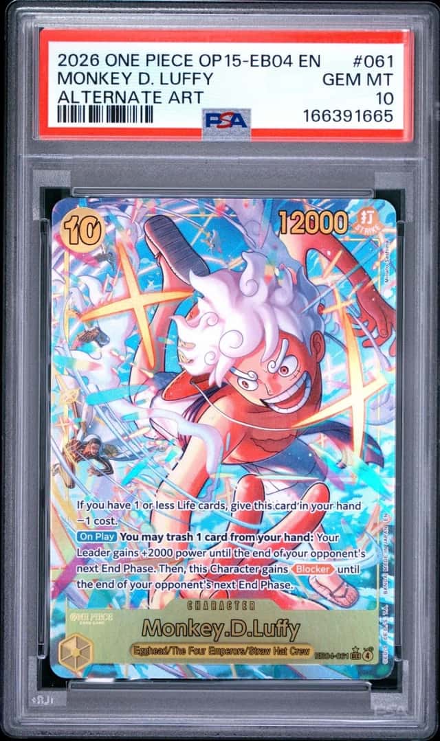 2026 ONE PIECE OP15-EB04-ADVENTURE ON KAMI'S ISLAND #061 MONKEY D. LUFFY PSA 10