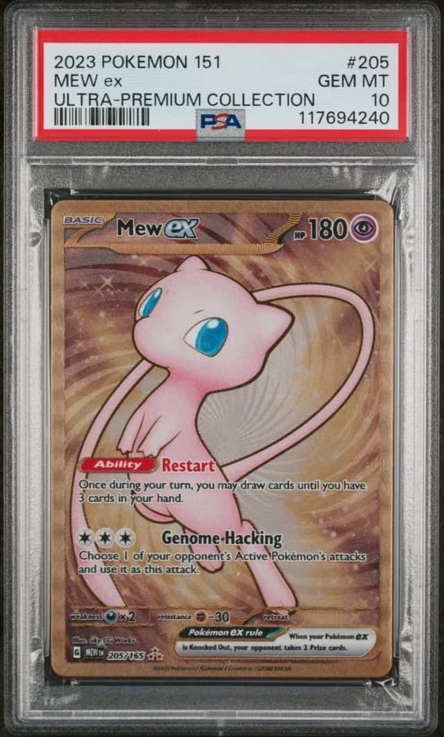Pokemon Mew ex 151 Ultra-Premium Coll. Gold Metal Promo 205/165 PSA 10 Gem Mint