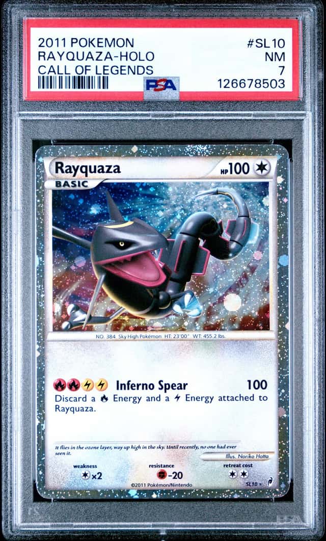 Pokemon Rayquaza Holo Call Of Legends SL10/95 PSA 7
