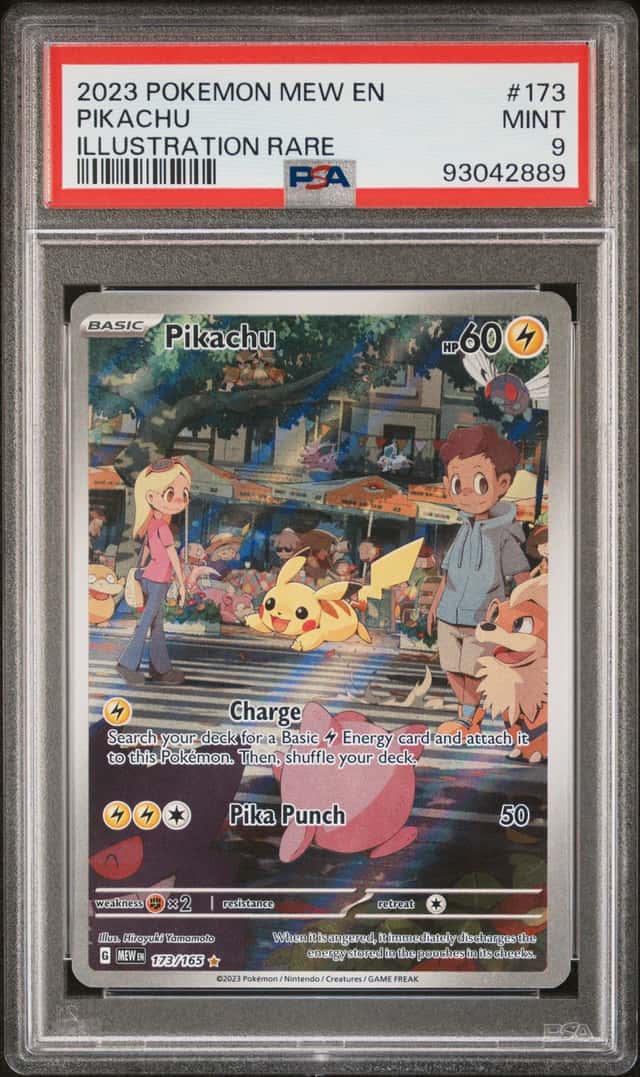 2023 POKEMON MEW EN-151 ILLUSTRATION RARE #173 PIKACHU PSA 9