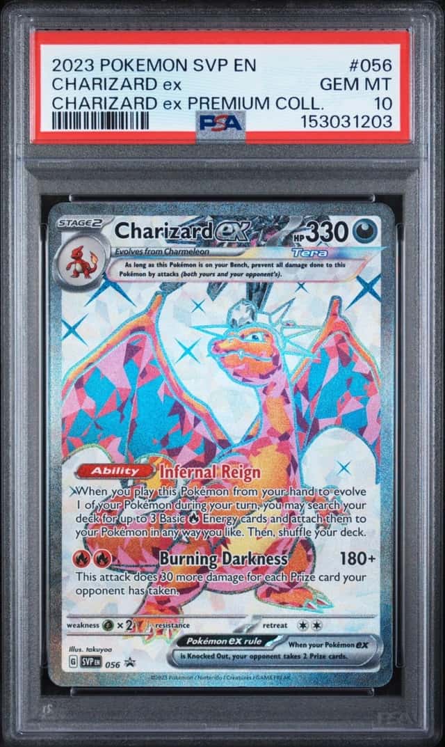 2023 POKEMON SVP EN-SV BLACK STAR PROMO #056 CHARIZARD EX PSA 10