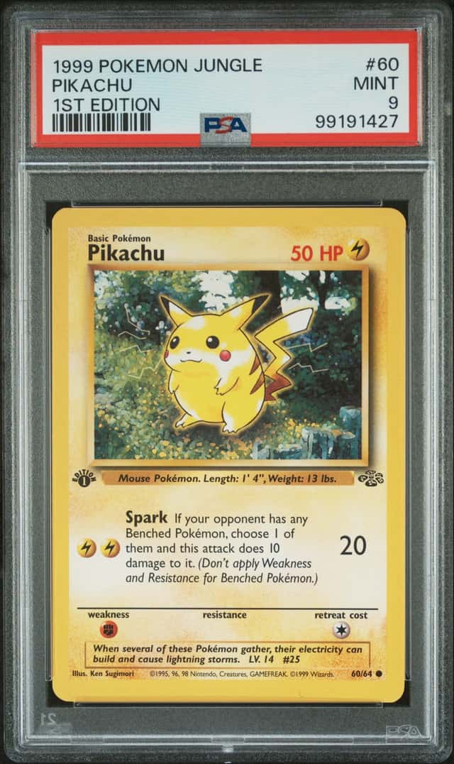 1999 POKEMON JUNGLE 1ST EDITION #60 PIKACHU PSA 9 