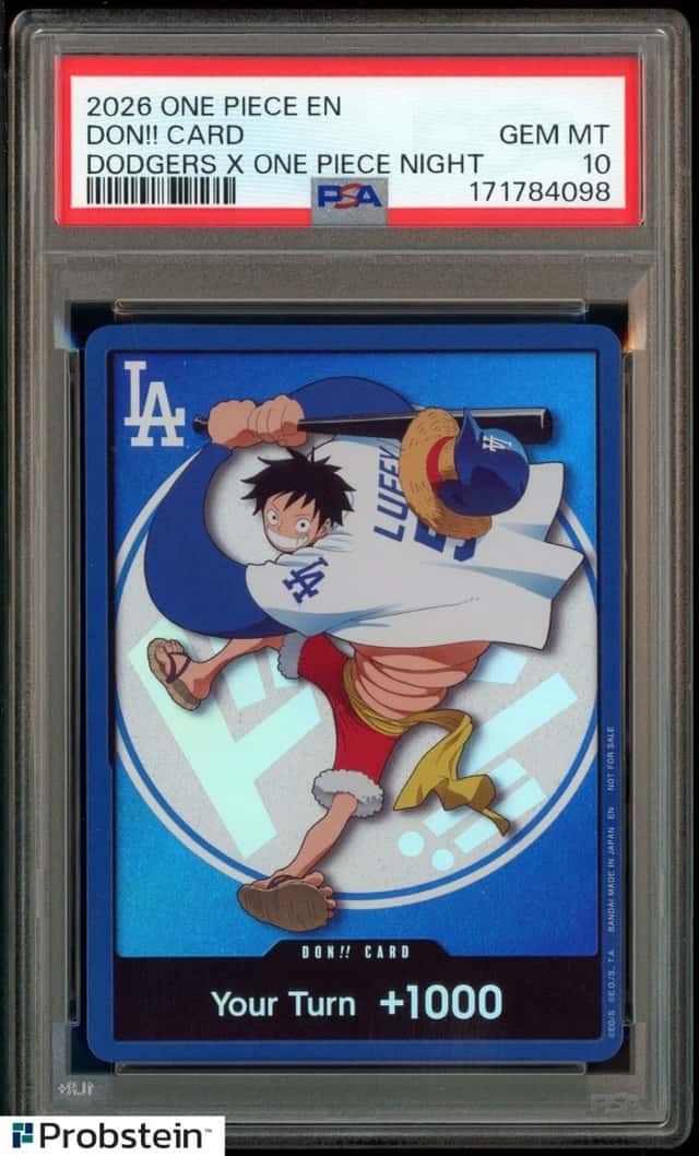 2026 One Piece En Dodgers X One Piece Night Don!! Card PSA 10 GEM MINT